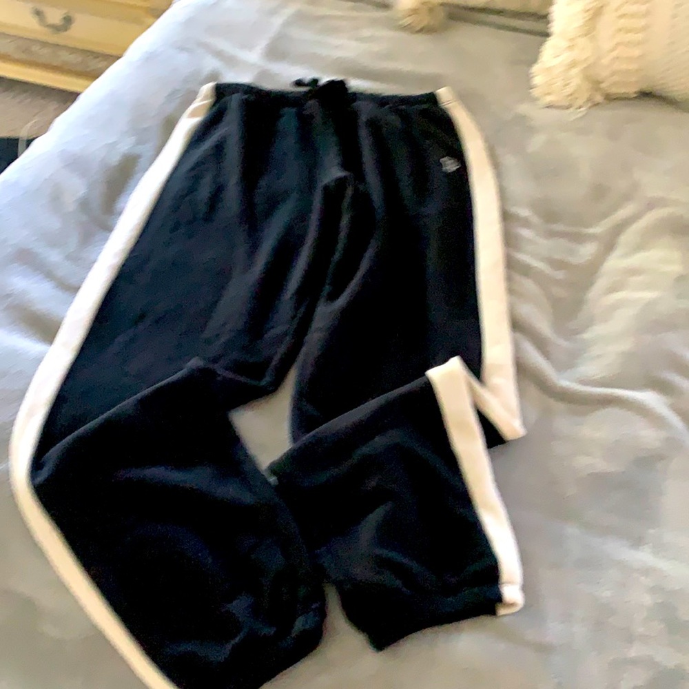 PINK sweatpants drawstring size medium black color with white stripe